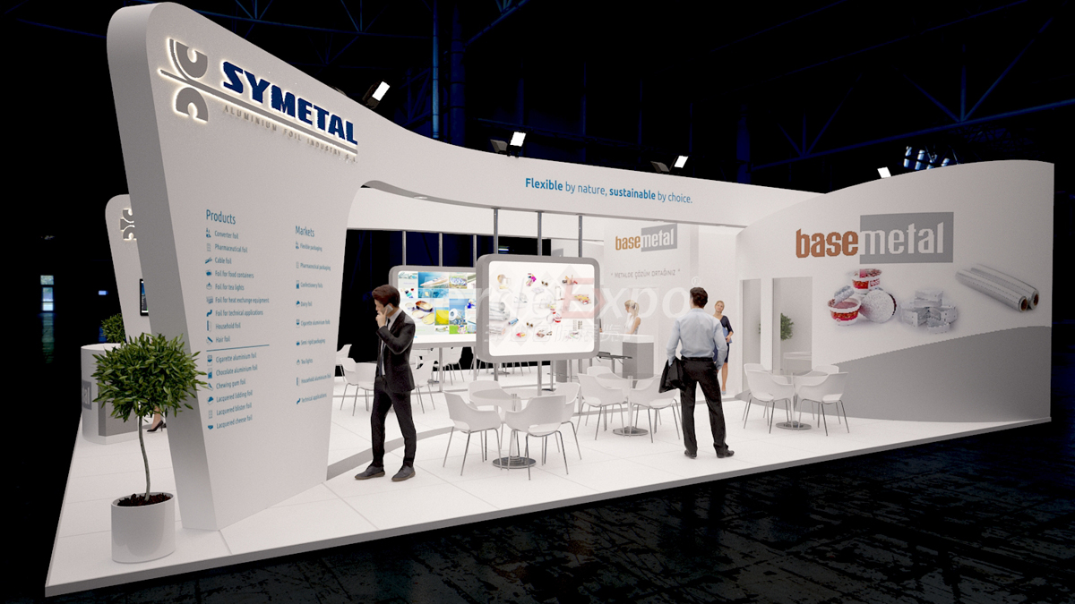 125㎡國外創意展廳設計欣賞