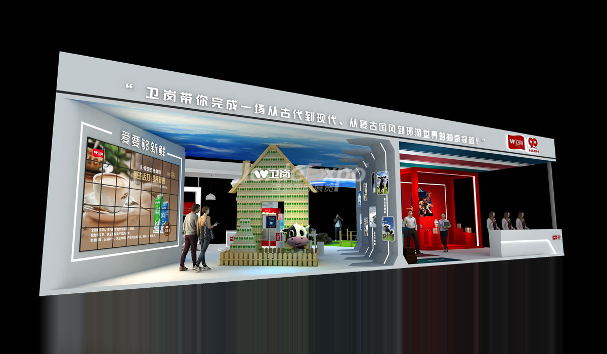 216㎡展會裝修設計效果圖