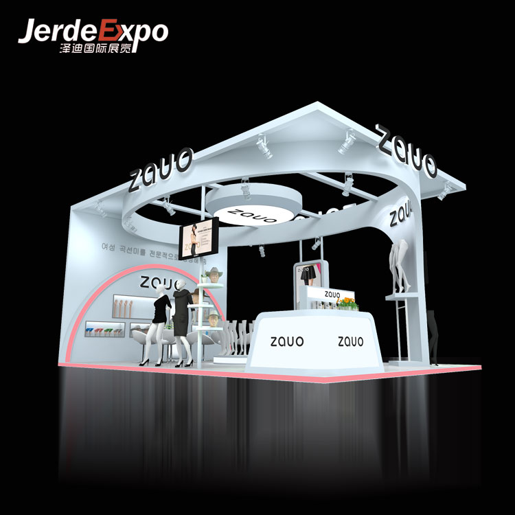 化妝品展位展臺搭建中的展柜該如何設計與布局?