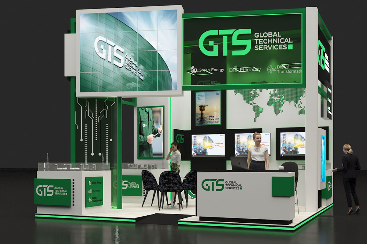 36㎡展位設計布置效果圖